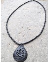 Alphabey's Black Wooden Jali Necklace For Women Alphabey's Black Wooden Jali Necklace For Women